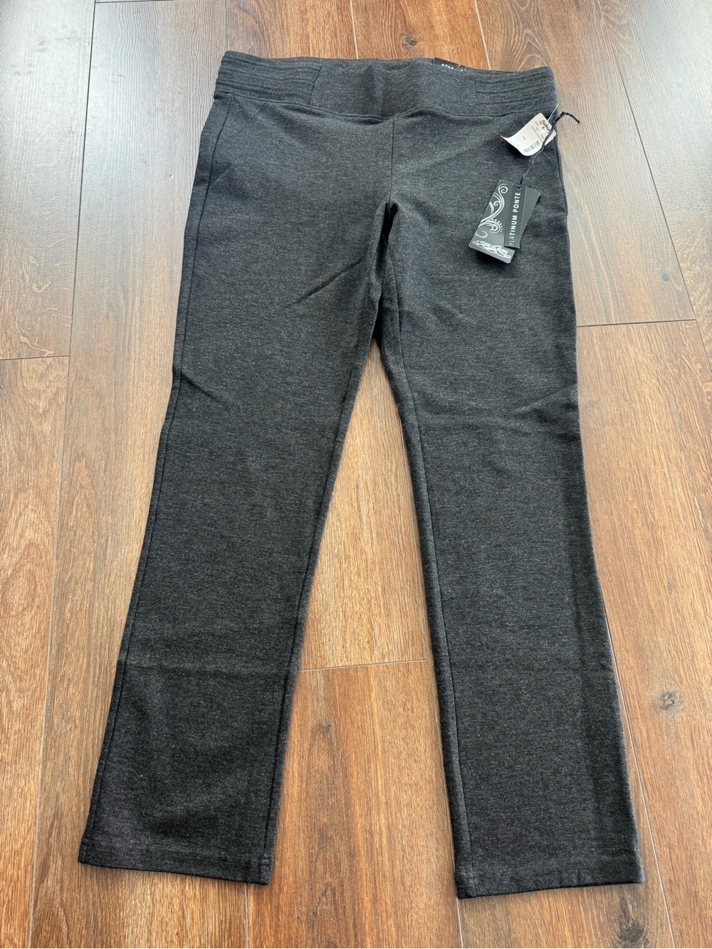 one 5 one Black Stretch Ponte Trousers